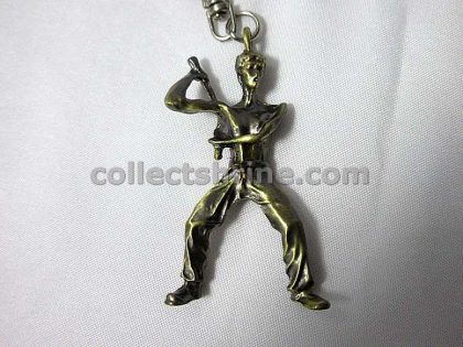 Bruce Lee Figure Metal Keychain