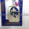 Japan Hiroshima Atomic Bomb Dome Souvenir Keychain with Little Pink Color Bell