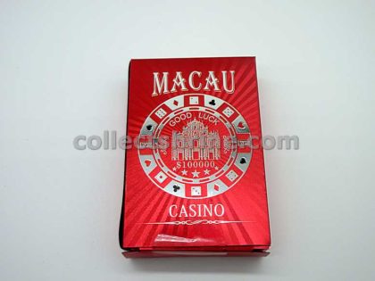 Macau Casino Good Luck Red Playing Card Deck
