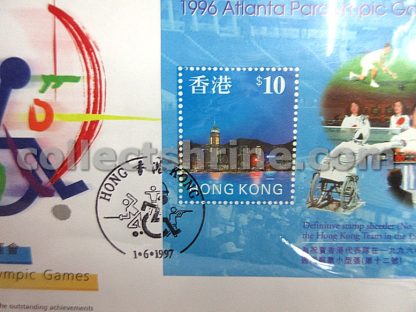Official Souvenir Cover to Congratulate the Outstanding Achievements of the Hong Kong Team In The 1996 Atlanta Paralympic Games (1/06/1997)