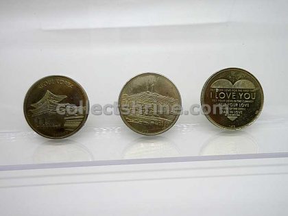 South Korea N Seoul Tower Souvenir Coins Set of 3