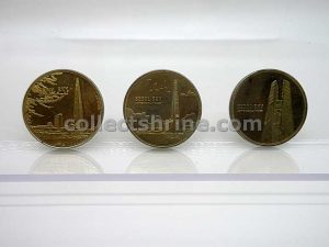 South Korea Seoul Sky Tower Souvenir Coins Set of 3