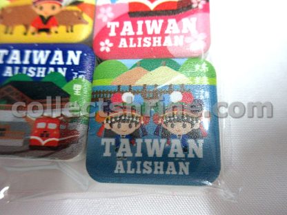 Taiwan Alishan Souvenir Mini Tile Fridge Magnets Set of 4