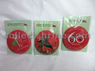 Taiwan National Museum of History 60th Anniversary Badges Set of 3