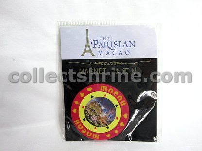 The Parisian Macao Souvenir Chip Shaped Fridge Magnet (The Chip has no cash value, for collector only)