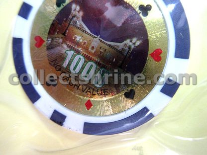 The Venetian Macao Souvenir Chip Keychain (Blue, Chip has no cash value, for collector only)