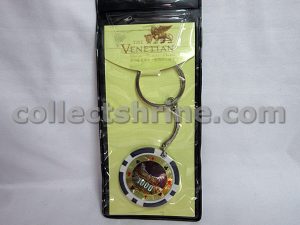 The Venetian Macao Souvenir Chip Keychain (Blue, Chip has no cash value, for collector only)