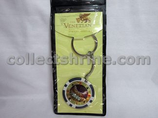 The Venetian Macao Souvenir Chip Keychain (Blue, Chip has no cash value, for collector only)