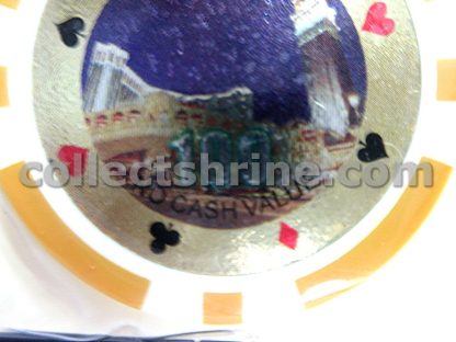The Venetian Macao Souvenir Chip Keychain (Yellow, Chip has no cash value, for collector only)