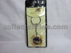 The Venetian Macao Souvenir Chip Keychain (Yellow, Chip has no cash value, for collector only)