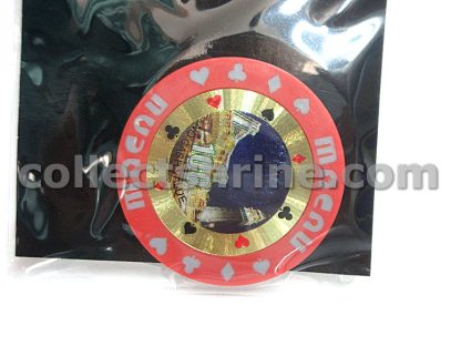 The Venetian Macao Souvenir Chip Shaped Fridge Magnet